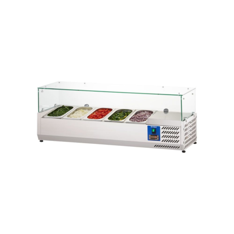 STARLINE Pizzakühlaufsatz mit Glasabdeckung, 5x GN1/4