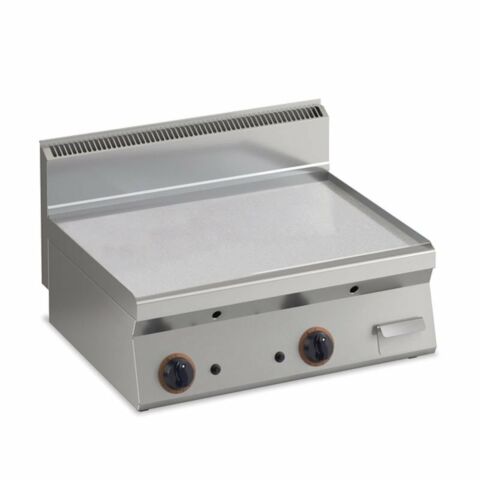 KBS Gas Grillplatte glatt verchromt Fläche 796x555mm 2 Heizzonen