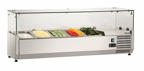 Bartscher Kühlaufsatzvitrine GL4 5 x 1/4 GN