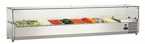 Bartscher Kühlaufsatzvitrine GL3 9 x 1/3 GN