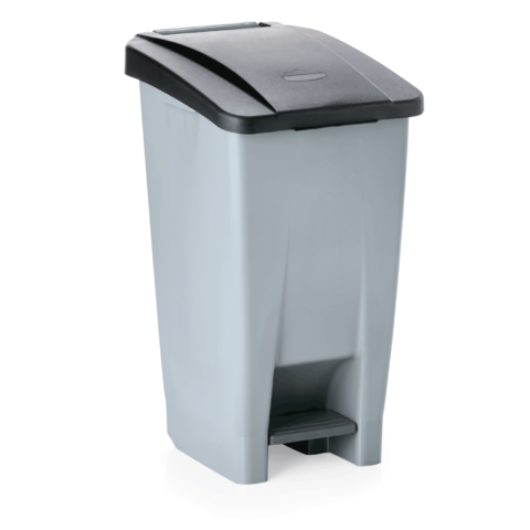 Tretabfallbehälter, mit schwarzem Deckel, 60 Liter, 38 x 49 x 70 cm, Polyethylen