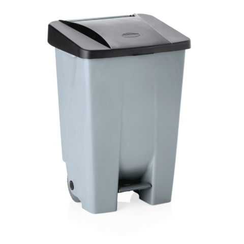 Tretabfallbehälter, mit schwarzem Deckel, 80 Liter, 41 x 50 x 74 cm, Polyethylen