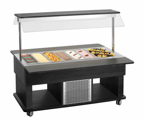 Bartscher Salat-Buffetwagen Kids K4110-150W, 4 x 1/1 GN, Anthrazit