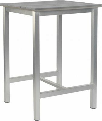 Terassem Stehtisch Torino hoch grau, 80x80x110 cm