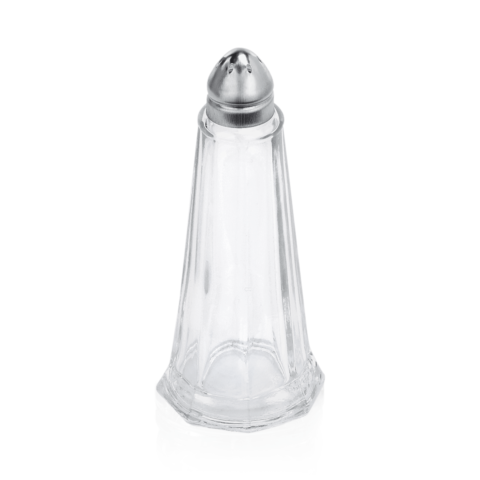 Salz-/Pfefferstreuer Set, Ø 4,5 cm, Höhe 11 cm, Set á 12 Stück, Edelstahl, Glas