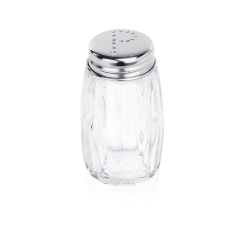 Pfefferstreuer Set, Ø 3,5 cm, Höhe 7 cm, Set á 12 Stück, Edelstahl, Glas