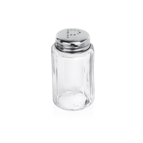 Pfefferstreuer Set, Ø 3,5 cm, Höhe 7 cm, Set á 12 Stück, Edelstahl, Glas