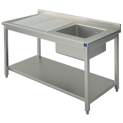 MASTRO Spültisch, 1 Becken, Tropftasse links, 1200x600 mm