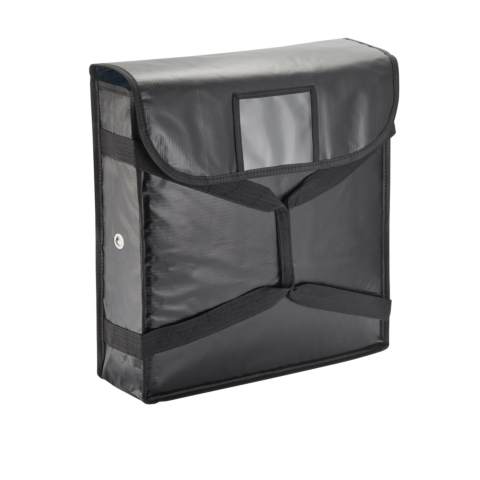 Isoliertasche, für 2 Pizzen, 51 x 51 x 11 cm, schwarz, Kunststoff, Aluminium