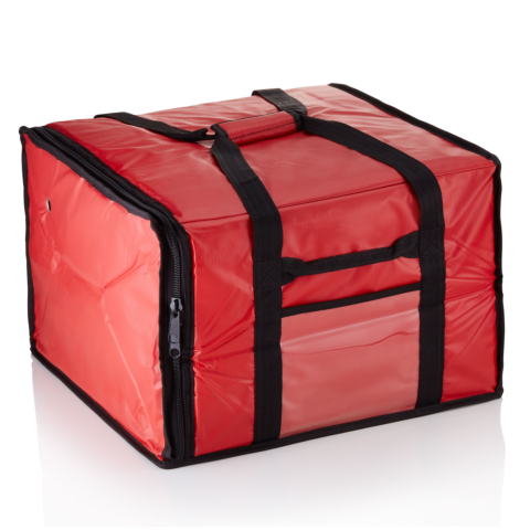 Isoliertasche für 6 Pizzen, 51 x 48 x 34 cm, rot, Kunststoff, Aluminium