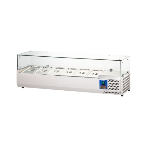 STARLINE Pizzakühlaufsatz mit Glasabdeckung, 6x GN 1/3
