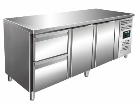SARO Kühltisch 2 Türe + 1 2er Schuladenset GN 3110 TN