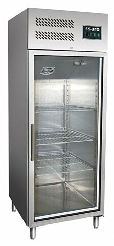 SARO Gewerbekühlschrank mit Glastür - 2/1 GN GN 600 TNG