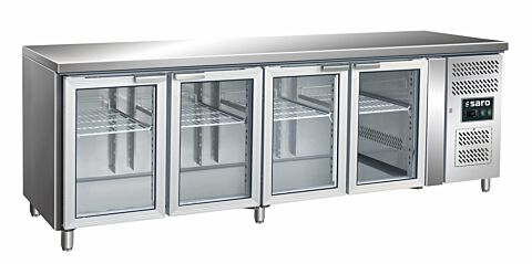 SARO Kühltisch mit 4 Glastüren, GN 4100 TNG