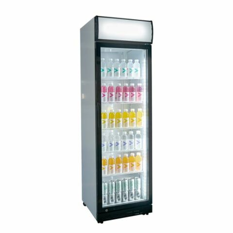 Glastür-Kühlschrank mit Werbedisplay 1 Flügeltür 577 mm, 386 l, 0.25 kW