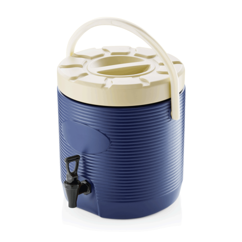 Thermogetränkebehälter, 12 Liter, blau, Ø 30 cm, Kunststoff