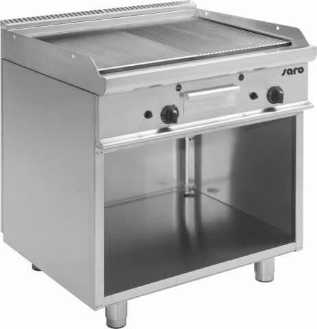 SARO Gas-Griddleplatte, 1/2 glatt + 1/2 gerillt-, E7/KTG2BAM 