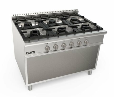 SARO Gasherd offener Unterbau 6 Brenner LQ / CUG6BA