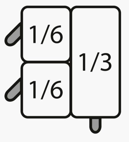 SARO Nudelkorbset: 2 x 1/6 GN + 1 x 1/3 GN