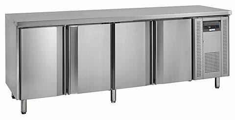COOL-LINE Kühltisch KTM4, 4 Türen GN1/1, 2230x700x860mm