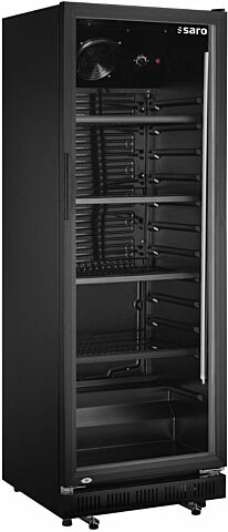 SARO Getränkekühlschrank mit Glastür - schwarz GTK 360-Gastro-Germany