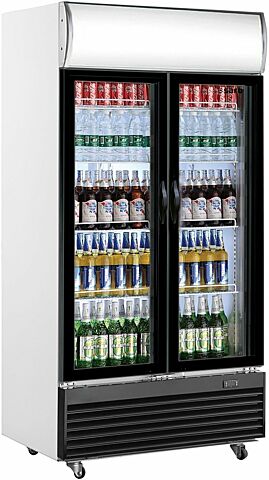 SARO Getränkekühlschrank mit Werbetafel 2-türig GTK 800