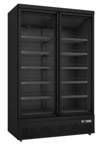 SARO Kühlschrank GTK1000 PRO mit 2 Glastüren, schwarz