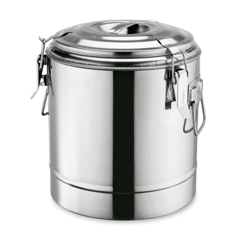 Thermospeisetransportbehälter, 35 Liter, Ø 40 cm, Chromnickelstahl