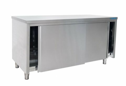 SARO Edelstahlschrank Schiebetür - 700 mm Tiefe, Breite 2000mm