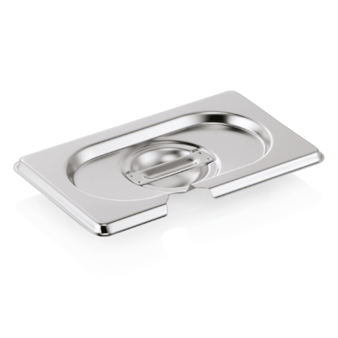 GN Deckel GN CORE 1/9, mit Löffelaussparung, Chromnickelstahl