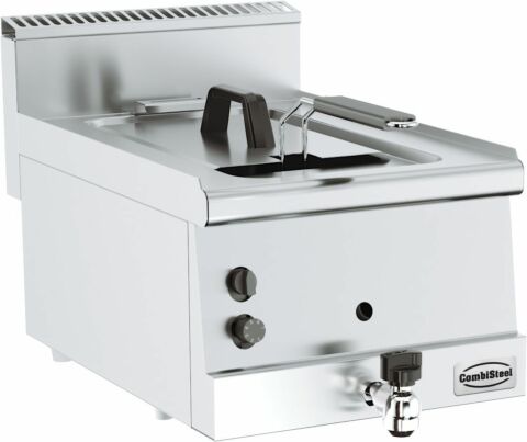 CombiSteel Gas-Fritteuse, 8 Liter, Breite 400mm, Tiefe 600mm, 6kW