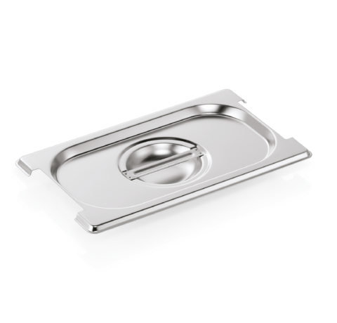 GN Deckel GN CORE 1/4, mit Griffaussparung, Chromnickelstahl