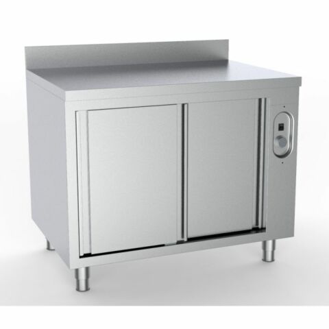 Wärmeschrank 2000 mm mit Aufkantung Edelstahl