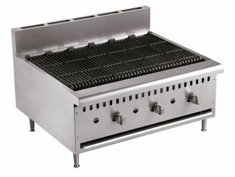 Combisteel Gas Lavasteingrill 3 Brenner Tischgerät
