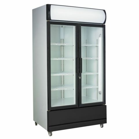 Kühlschrank 2 Glastüren 670L, 1120x610x1973mm