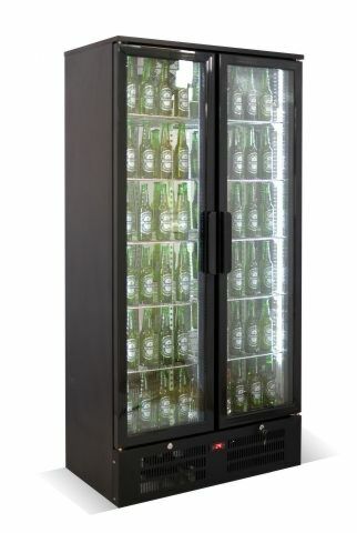 Getränke Glastürkühlschrank Barkühler 458L, Breite 900mm