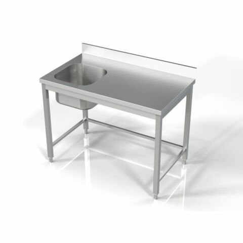 Spültisch 700 Serie, 1 Becken links, 1200x700x850 mm, Edelstahl