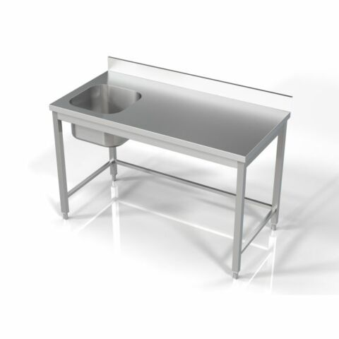 Spültisch 700 Serie, 1 Becken links, 1400x700x850 mm, Edelstahl
