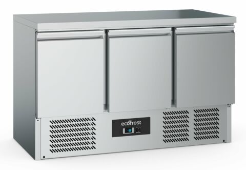 ecoFrost Edelstahl Kühltisch 3 Türen
