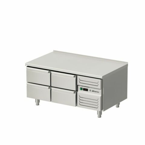 Unterbaukühltisch Edelstahl 4 Schubladen GN1/1, 1200 mm, 0.2 kW