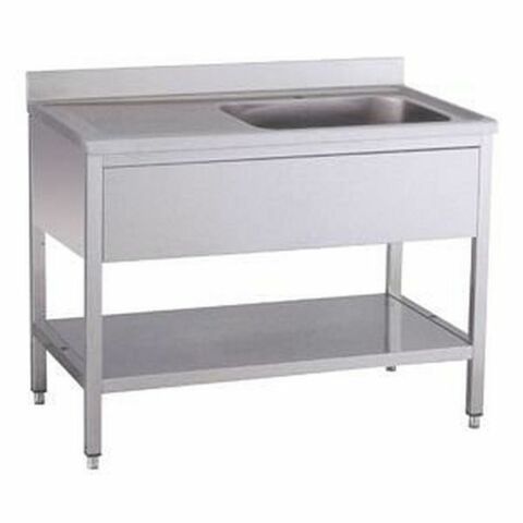 Spültisch 1 Becken rechts mit Aufkantung B 120cm