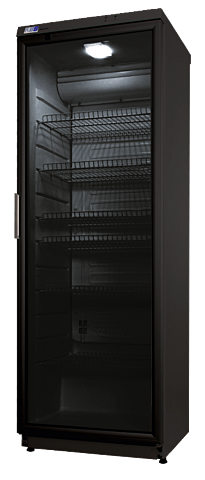 Glastürkühlschrank CD 350 schwarz - Türanschlag links