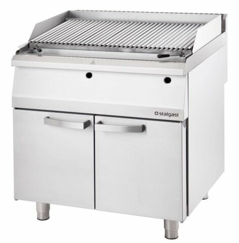 STALGAST Gas-Lavastein-Grill SL4120SE mit V-Rost, 800x700x850 mm, 13 kW