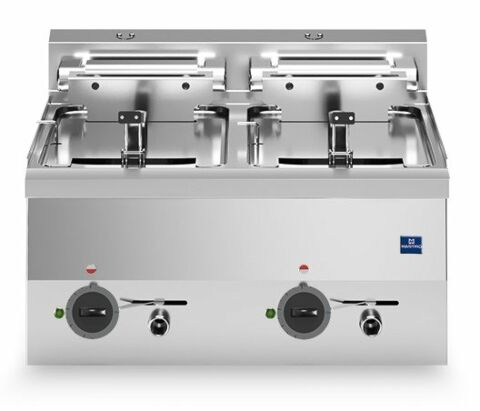 MASTRO Elektro-Fritteuse, 2x 10 Liter 18kW, 600x600x300mm