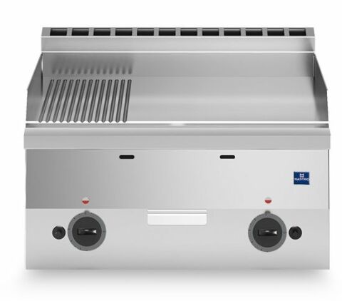 MASTRO Gas-Grillplatte 1/3 gerillt, 2/3 glatt, 10,4kW, 600x600x300mm
