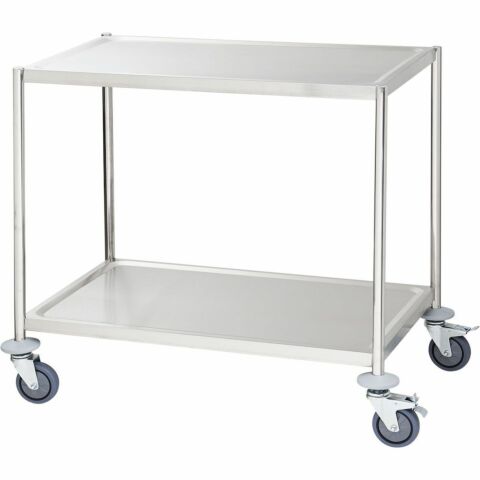 Servierwagen mit zwei Borden à 800x500 mm, ohne Griff