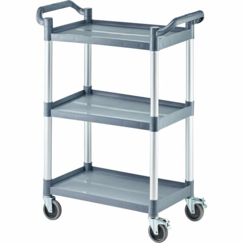 Servierwagen aus Kunststoff, mit drei Borden, 860 x 425 x 910 mm