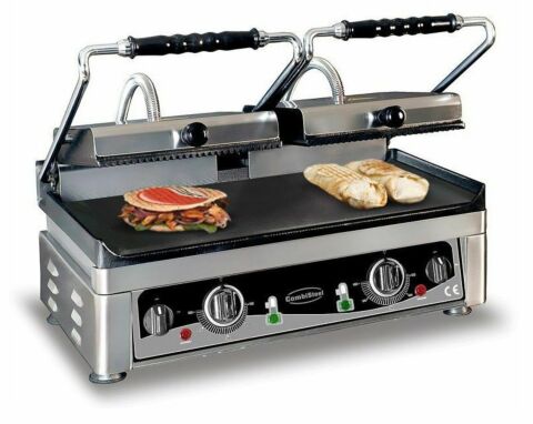 Combisteel Elektro Kontaktgrill doppelt glatt/gerillt 560 mm, Tischgerät