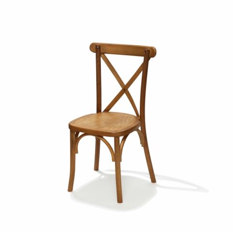 Crossback Stapelstuhl massivholz, Hell, 48x47x88cm (BxTxH), 50100L
