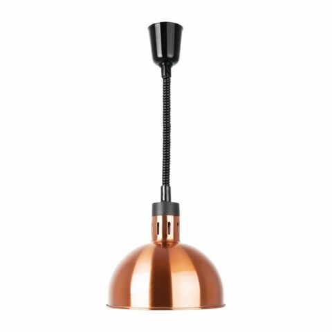 Buffalo ausziehbare runde Wärmelampe mit Kupfer-Finish, 250W, Kabellänge: 28-152cm